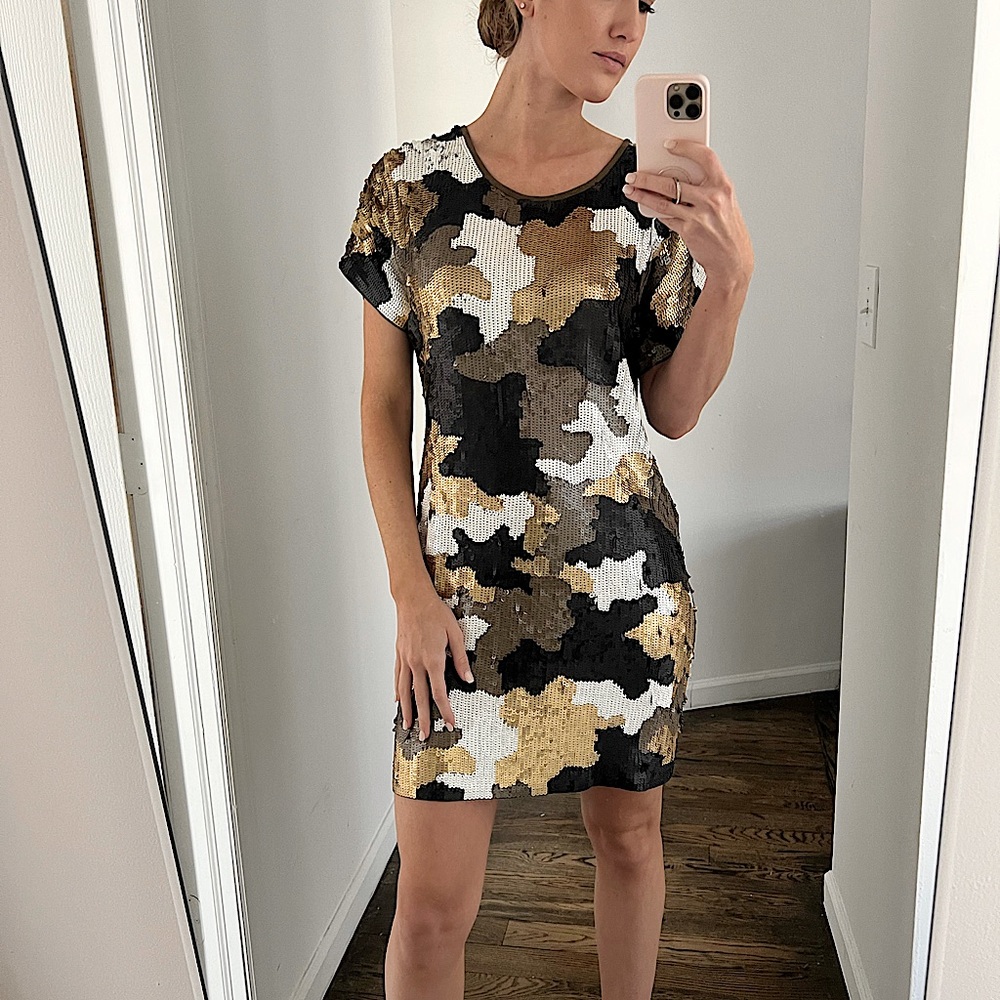 Michael Kors Camo Sequin Dress (small)
